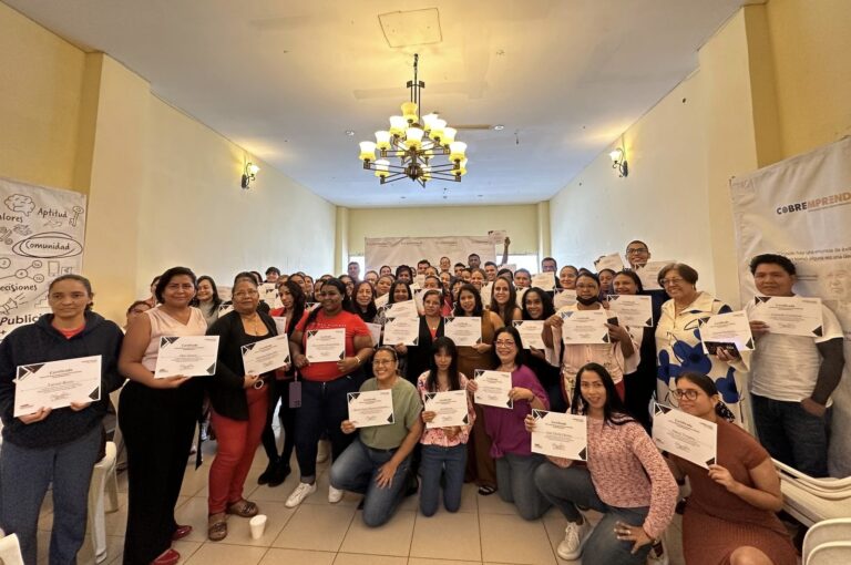 Cobre Panamá certifica a más de 70 emprendedores de Pedregal, Mañanitas y Don Bosco